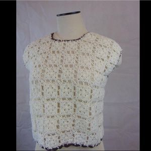 Creme Crotchet Top